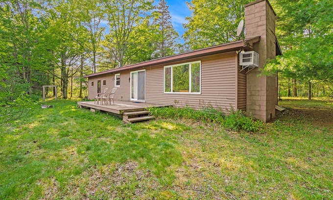 Thompsonville House | Charming riverfront home with fireplace & firepit - dog-friendly, skiing nearby