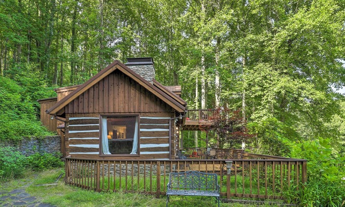 Waynesville Cabin | Charming Storybook Hideaway w/ Fire Pit & Deck!