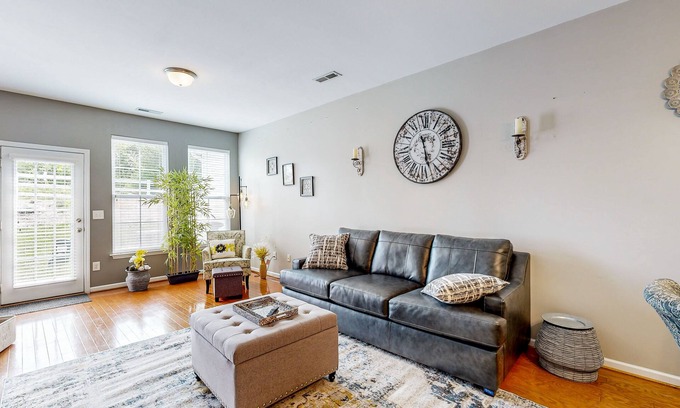 Winston - Salem House | Charming townhouse with pool, patio, central AC, & washer/dryer
