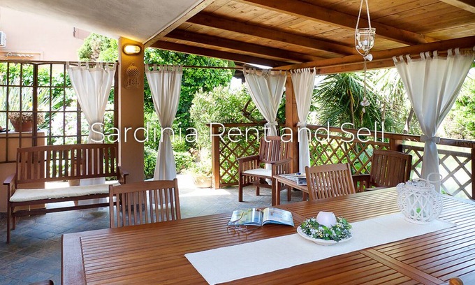 Teulada Villa | Chia, 100 meters from the sea, 4 persons, air conditioning, patio, terrace