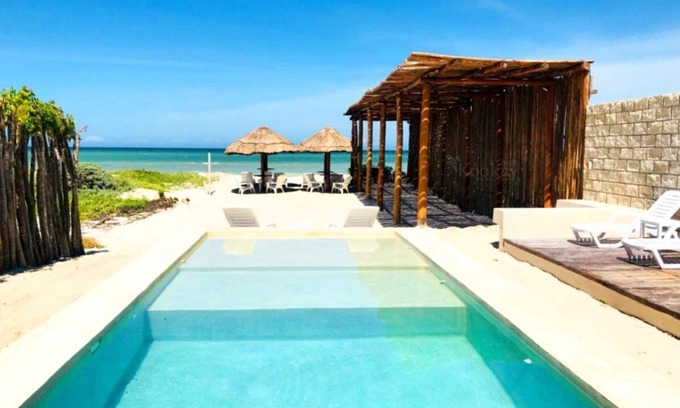 Telchac Puerto Villa | Chic Mexican Style Villa Kookay, Beach Club & Pool