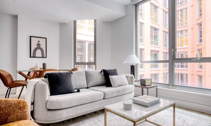 NoMa Apartment | Chic NoMa Jr 1BR w/W/D, Concierge & Gym, nr Metro, by Blueground