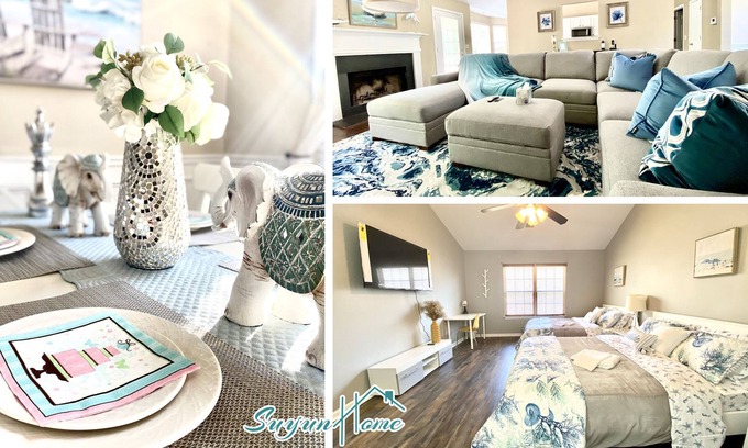 Flowery Branch House | Christmas Decorated with 6 queen beds