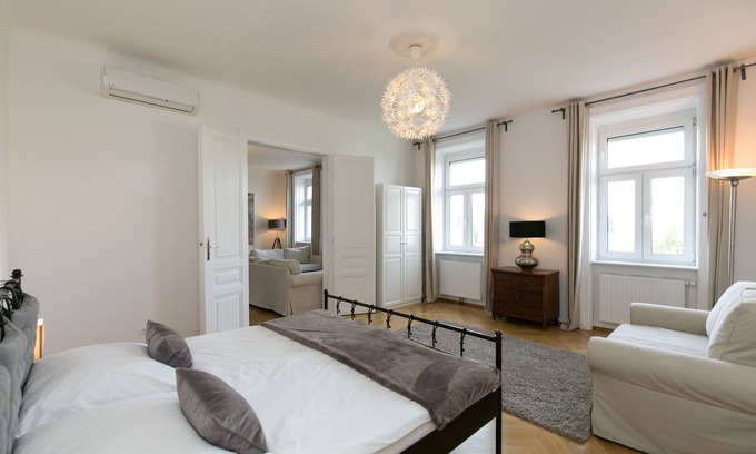 Brigittenau Apartment | City Apartment Klimaanlage 81m2 Wohnen mit Blick ins Grüne