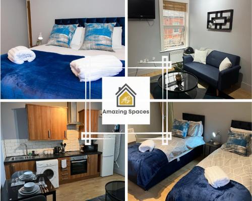 Warrington Apartment | City Centre 2 Bed Flat Sleeps 3 for Work and Leisure with Free Wifi by Amazing Spaces Relocations Ltd