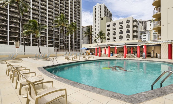 Honolulu Hotel | City View Two Doubles at The Twin Fin Hotel, 3 Units