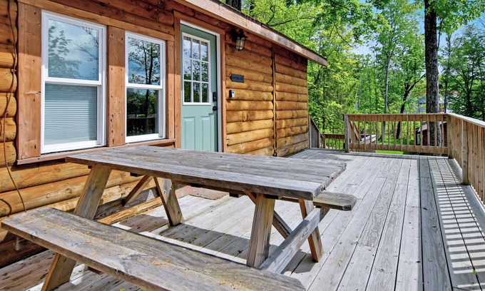 Lake George Cabin | Close to Town - Deck & Fire Pit - Pet Friendly