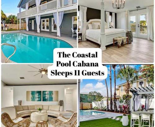 Vilano Beach House | Coastal Cabana Heated Pool Walk to Beach