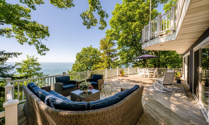Shorewood-Tower Hills-Harbert House | Colossal Lakefront Home in Sawyer!