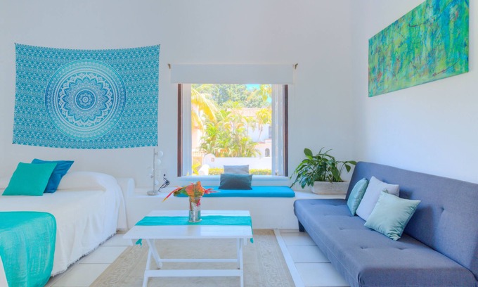 Marina Vallarta Ski Chalet | Comfortable studio in the Marina Vallarta - beautiful golf course view