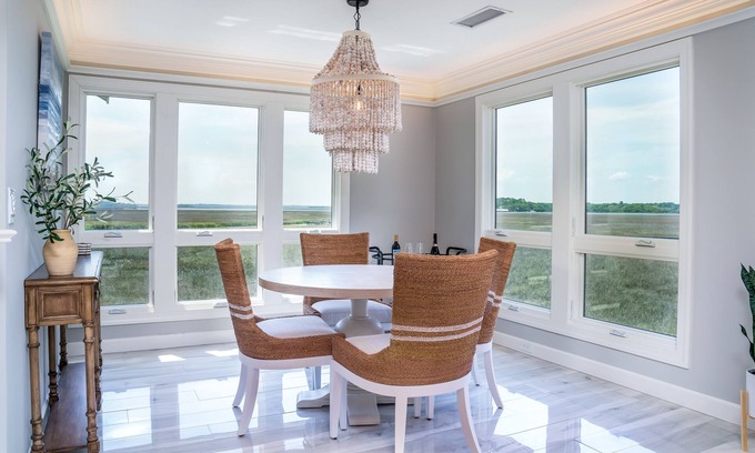 Seabrook Island House | Completely Updated with Spectacular Panoramic Marsh Views! Amenity Cards Available!