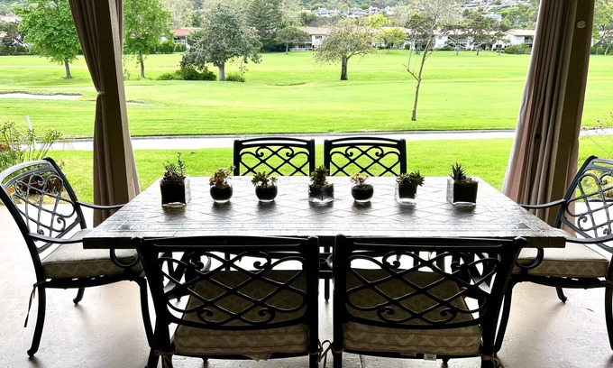 Laguna Niguel Condo | Condo with golf course view and stunning sunset
