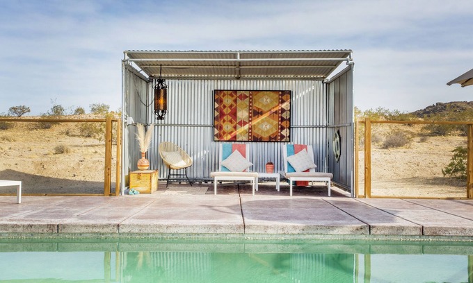 Joshua Tree House | 🌵Constellation Compound - Your own private 10 acres w/Hot Tubs, BBQ, Fire Pits & POOL! 🌵