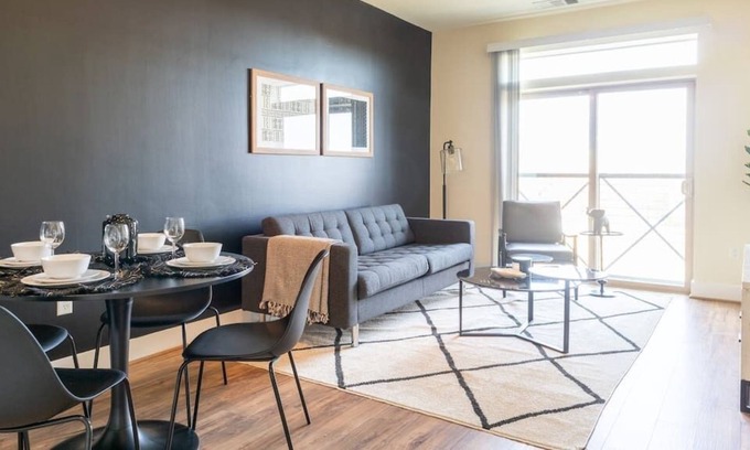 Eisenhower East Apartment | Contemporary Monochromatic 2BR in DT Alexandria