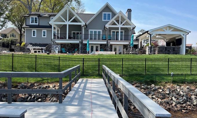 Cornelius House | Cornelius Lakefront, private pool, hot tub, game room and outdoor kitchen.