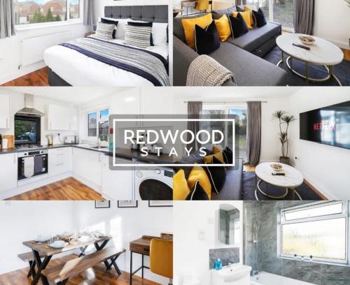 Rushmoor District House | COSY 3 BEDROOM SERVICED HOUSE WITH FREE WiFi AND PARKING, ITS PERFECT FOR BUSINESS STAYS, FAMILIES, RELOCATIONS, EXTENDED STAYS AND EMERGENCY ACCOMMODATION by REDWOOD STAYS