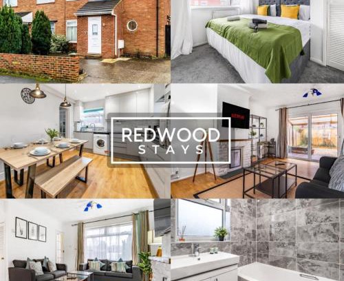 Camberley House | COSY 3 BEDROOM SERVICED HOUSE WITH FREE FAST WiFi AND PARKING FOR 2 CARS, ITS PERFECT FOR BUSINESS STAYS, FAMILIES, RELOCATIONS, EXTENDED STAYS AND EMERGENCY ACCOMMODATION by REDWOOD STAYS