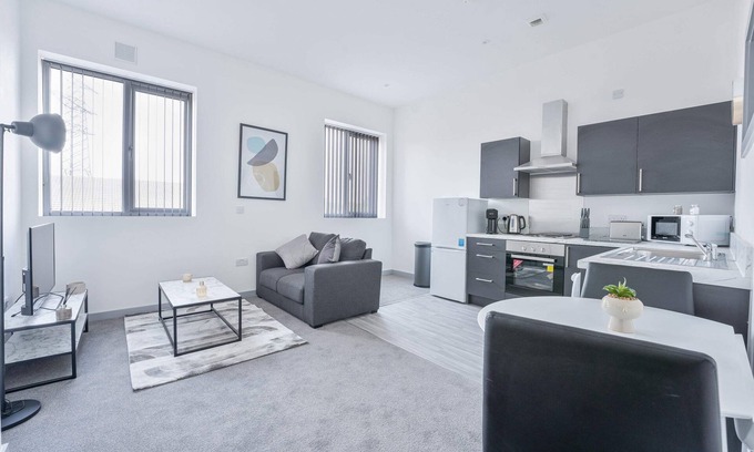 Brierley Hill Apartment | Cosy & Bright 1 Bedroom Budget Apartment in Dudley