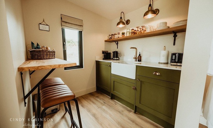 Ballymena Ski Chalet | Cosy countryside Chalet with log burner and hot tub.