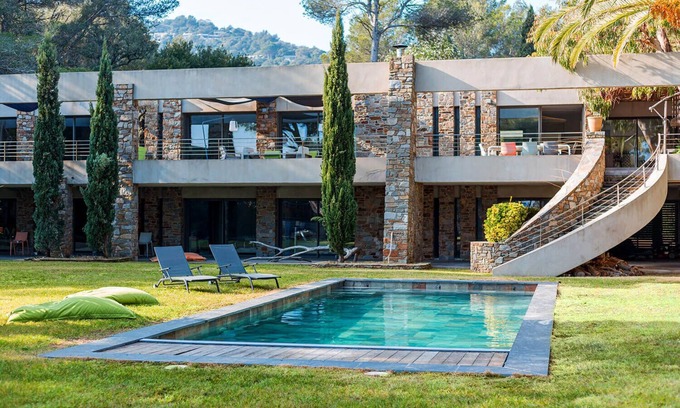 Cap Benat Villa | Cote d'Azur Contemporary Family Villa, Heated Pool