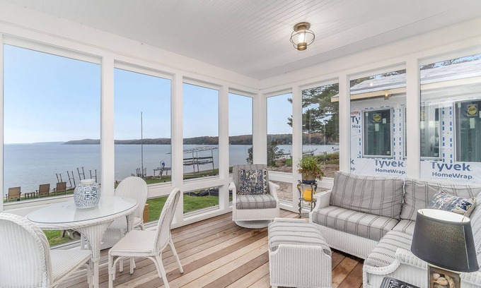 Beulah Cottage | Cottage + Apt w/Prime Location on Crystal Lake, Deck, 2 Grills, 2 Kitchens, WiFi