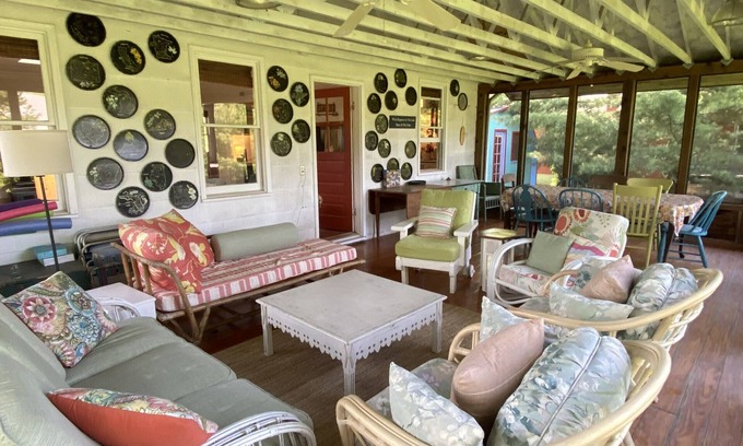 Lake Michigan Beach Cottage | Cottage & bunkhouse w/magical screened-in porch near Lake MI beaches, sleeps 12