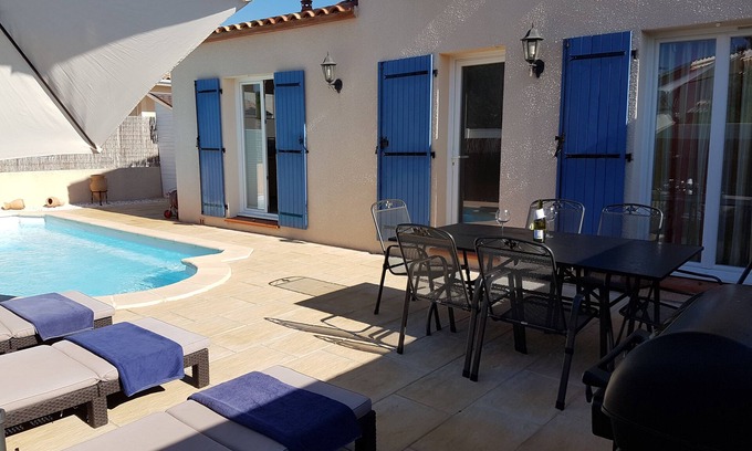 Latour-Bas-Elne House | Cottage close to beaches with pool www.villapetitreve.fr