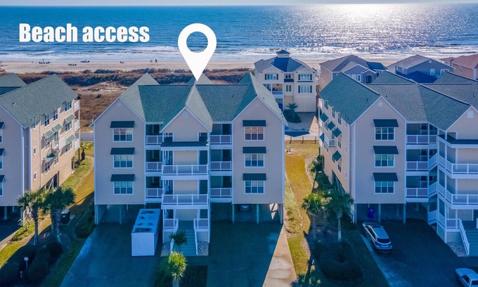 Ocean Isle Beach Villa | CottageVacations4u "5 Oclock Somewhere" unobstructed ocean views. Dog Friendly. Pool club.
