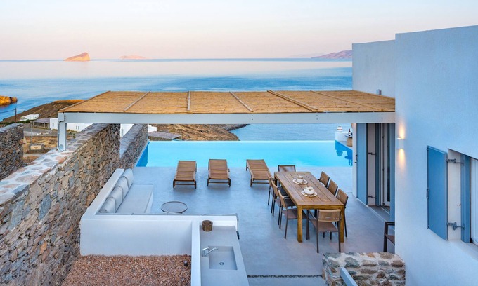 Kithnos Villa | Country House 'M Z Eternal Blue' with Sea View, Wi-Fi and Air Conditioning