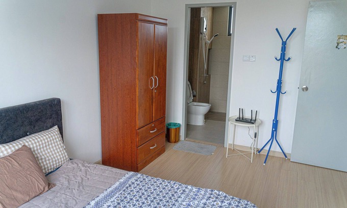 Cheras Apartment | Cozy 1-bedroom MRT connected with Private Bathroom Highspeed WiFi, fitness room