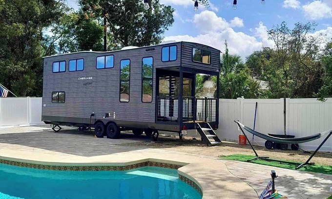 Arlington House | Cozy 2 bed/ 1 bath Poolside Tiny Home