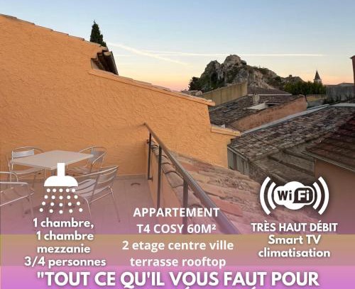 Pierrelatte Apartment | Cozy 60M T4 duplex avec terrasse rooftop