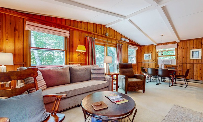 Stratton and Bromley Ski Areas House | Cozy abode with a deck, grill, wood stove, full kitchen, W/D, and partial AC