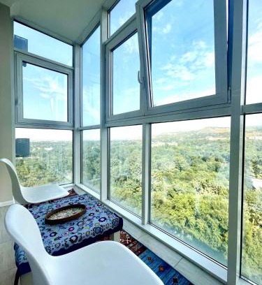 Almaty Apartment | Cozy Apartment, Central - Gorky Park View and Balcony