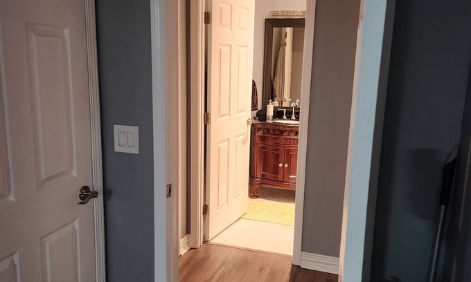 Lawrenceville House | Cozy basement retreat! King bed, huge TV! Family friendly! Snowbirds Welcomed!