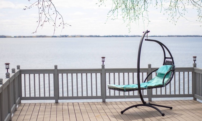 Hamlin County Cabin | Cozy beach front lake cabin with hot tub!