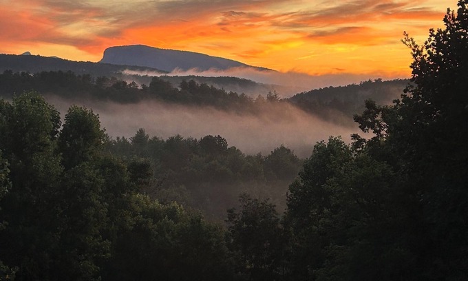 Nebo Cabin | Cozy cabin, stunning mountain views near Lake James. Perfect for a winter fire.
