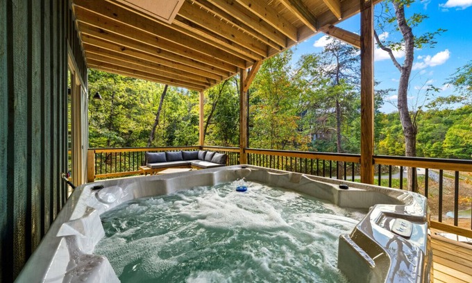 Sevierville Cabin | Cozy Cove Retreat w/Lake View, Hot Tub, FirePit!