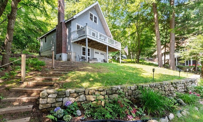 West Poland House | Cozy lakefront cottage with amazing views and private beach!!