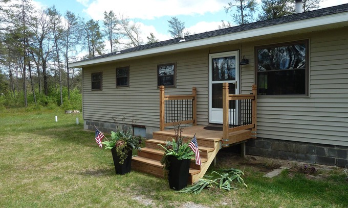Irons Other | Cozy Lodge on 10 acres- Sleeps 9, Newly Renovated, Game Room, Lg Deck, Irons MI.
