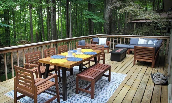 Lake Ariel House | Cozy Modern Updated Poconos Cabin with Huge Deck