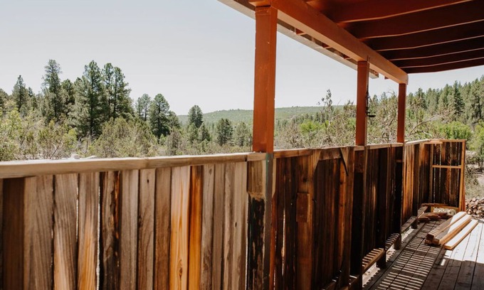McIntosh Cabin | Cozy mountain duplex cabin at The Ranch Retreat in Cibola National Forest !