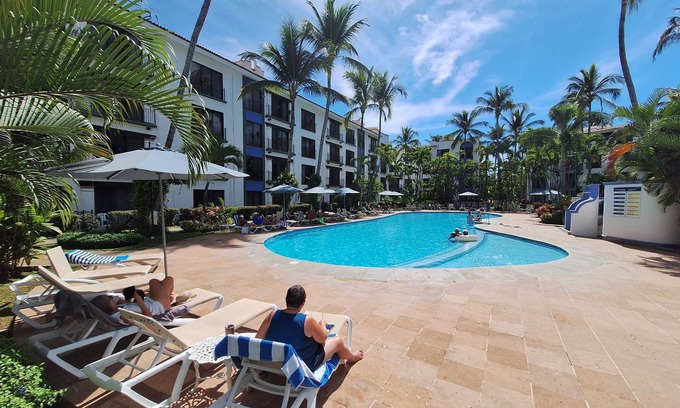 Fluvial Vallarta Apartment | Cozy PH Studio with kitchenette AC & WIFI jacuzzi in charming Puerto Vallarta