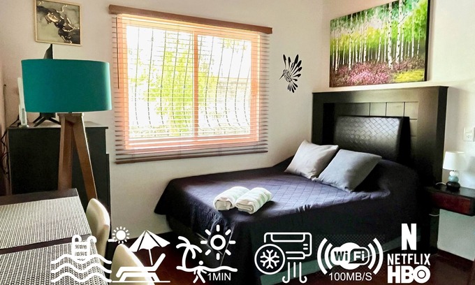 La Penita de Jaltemba Apartment | Cozy Studio with Pool 90m from the Beach Quiet
