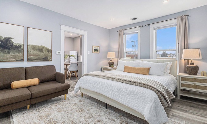 Michigan City Apartment | Cozy Updated Studio 1-Block Downtown & Beach