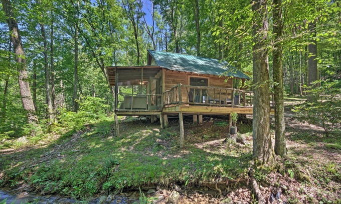 Barnardsville Cabin | Creekside' Cabin w/Deck in Pisgah Forest!
