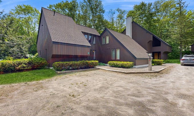Waitsfield Condo | Creekside condo with pool, next to Catamount Trail on river with water views
