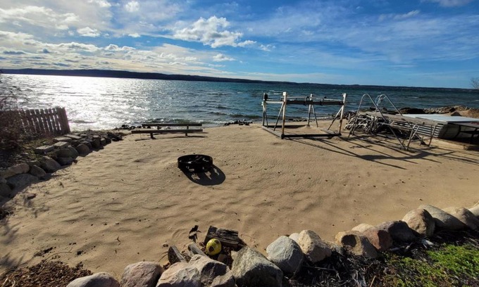 Lake Township House | Crystal Lake Hillside with Private Sandy Beach