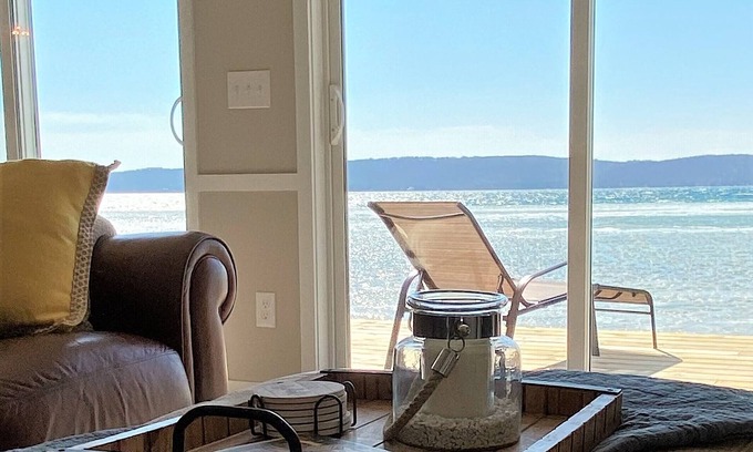Lake Township House | Crystal Lake Private Waterfront with Dock, Yard, A/C, Kayaks, Paddleboards