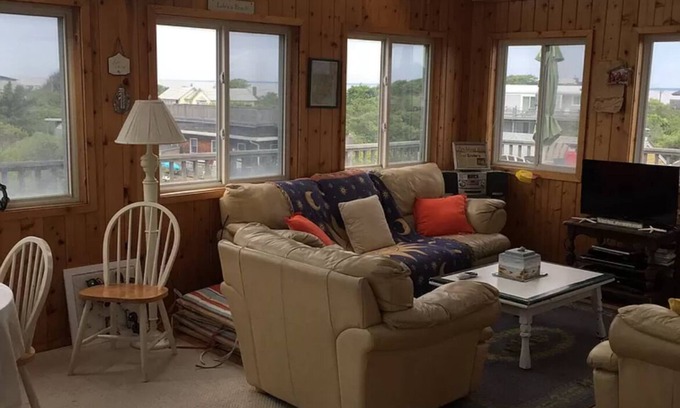 Bayberry Dunes House | Davis Park, pet-friendly 4-bedroom house; AC w/full views of both Bay and Ocean